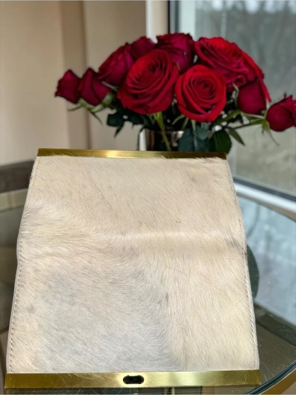 Patricia Nash White Haircalf Isla Oblong Clutch Wallet EUC - Picture 5 of 12